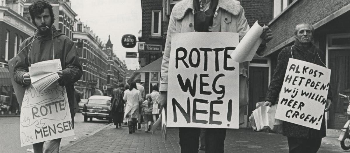 Prostest protestactie behoud Rotte Rottetracé snelweg Crooswijk