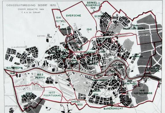 stadsuitbreidingen annexaties plattegronden