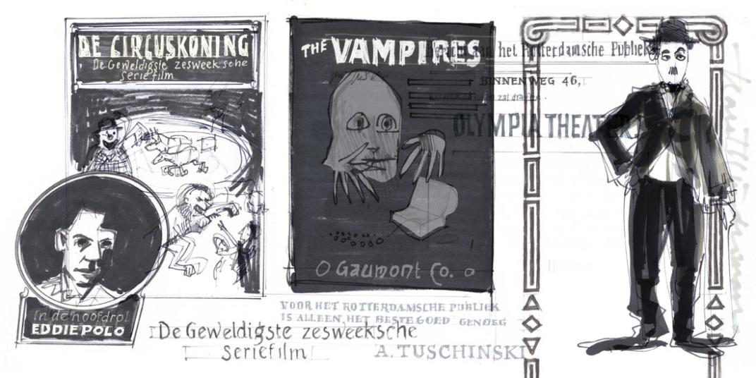 Kaskrakers in Olympia, late jaren ’10, vroege jaren ’20. Beeld: Karel Kindermans, 2021