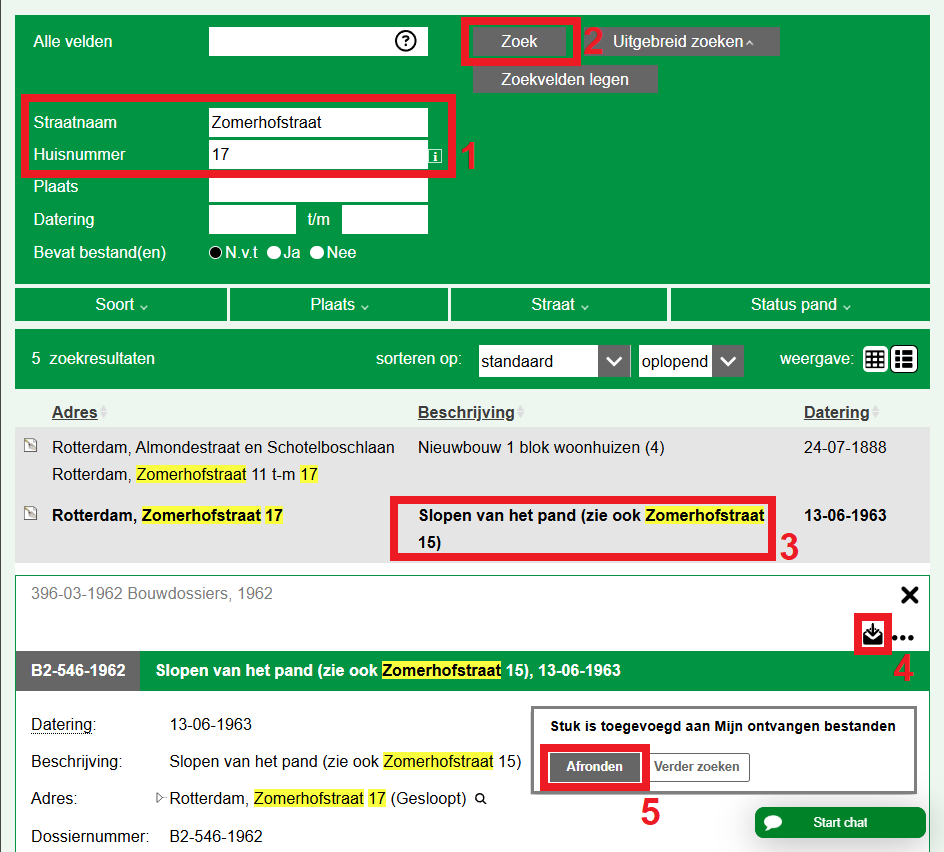 Bestanden per e-mail ontvangen stap 1-5