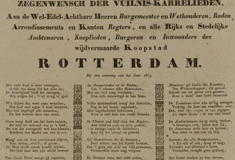 Zegenwensch der vuilniskarrelieden 1839