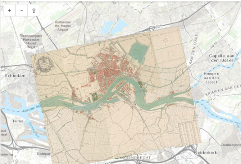 Gegeorefereerde kaart van Rotterdam op Allmaps