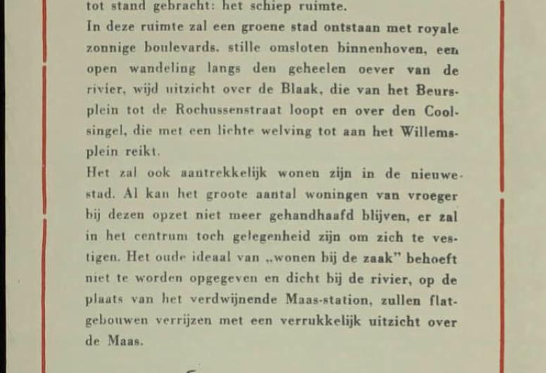 Naar een groene stad - uit folder voor een nieuw stadshart 4/4
