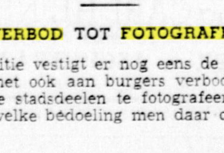 verbod tot fotograferen