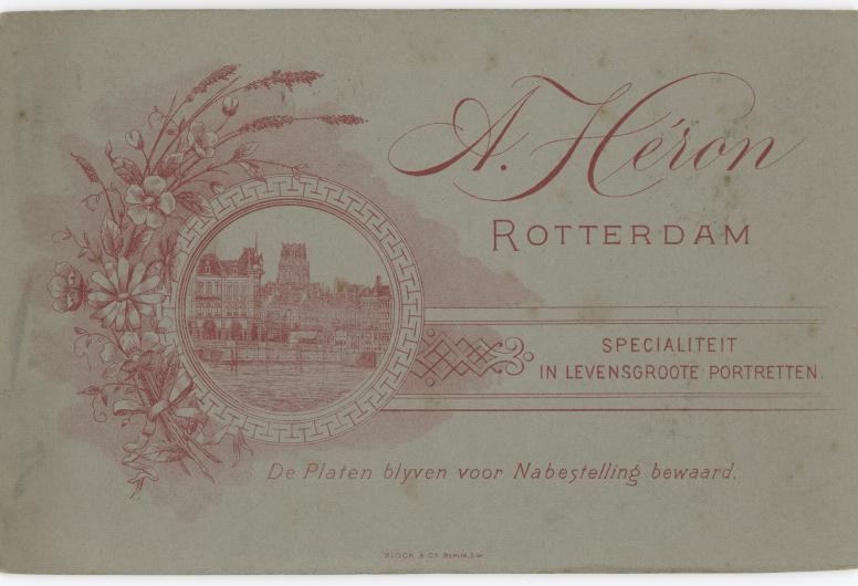 Achterzijde Carte de Visite Héron