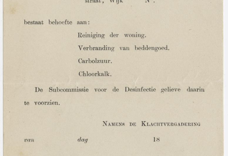 Bon voor het verstrekken van reinigingsmiddelen