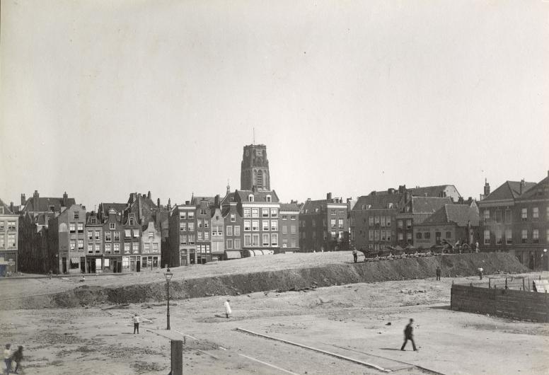 Bouwplaats voor het nieuwe stadhuis