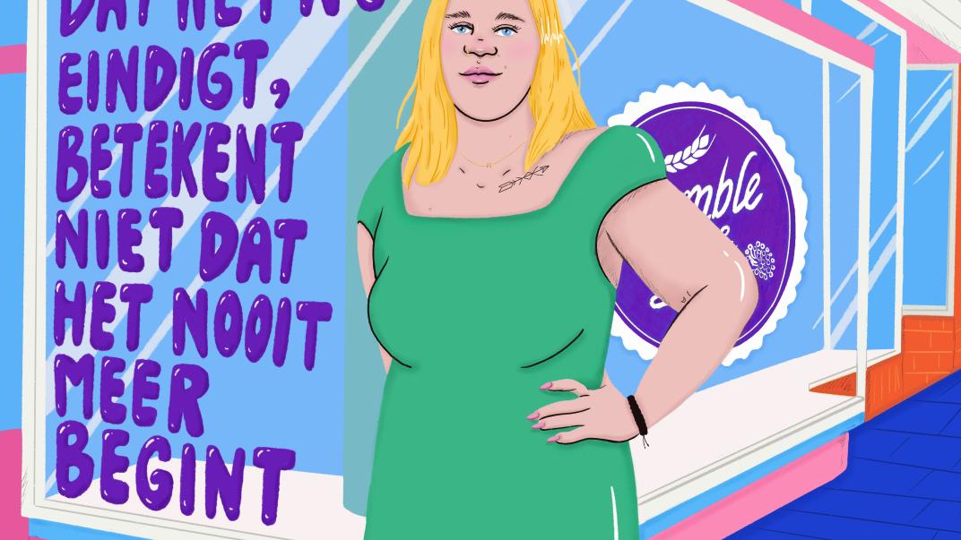 Tekening van een vrouw genaamd Saskia, 2024. Door Sioe Jeng Tsao