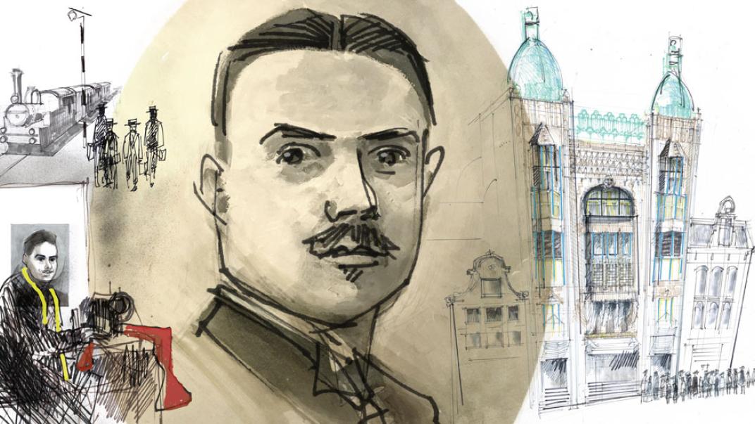 tekening in aquarelkleuren van Tuschinski